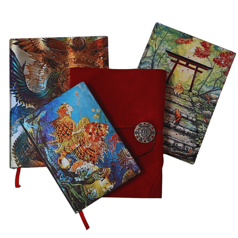 4 verschiedene Notizbücher