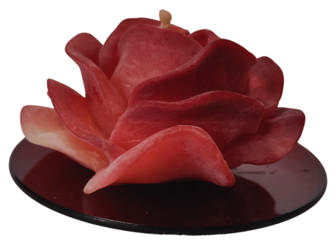 rote Rosenkerze